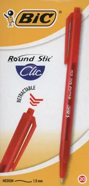 Round Stic Clic czerwony pudełko 20 sztuk
