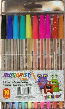 Długopisy Fluo 10 kolorów - Outlet