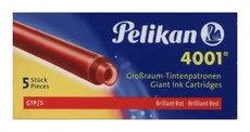Naboje długie Pelikan 4001 GTP/5 czerwone 5 sztuk