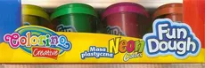 Masa plastyczna Neon 4 kolory Colorino Kids
