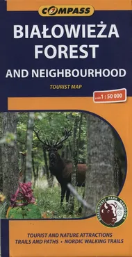 Białowieża Forest and neighbourhood Tourist map 1:50 000