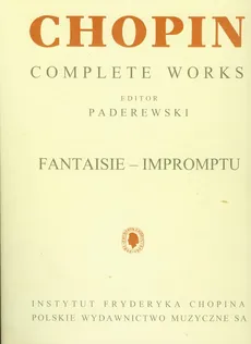 Chopin Complete Works Fantaisie-impromptu - Outlet