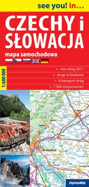 Czechy i Słowacja mapa samochodowa 1:600 000