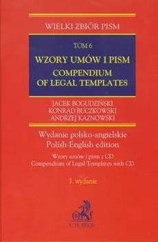 Wzory umów i pism z CD Compendium of Legal Templates Tom 6 - Outlet - Jacek Bogudziński