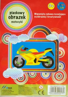 Piaskowy obrazek Motocykl