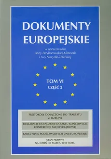 Dokumenty europejskie Tom 6 część 2 - Outlet