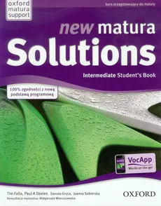 New Matura Solutions Intermediate Student's Book + broszura Zakres podstawowy i rozszerzony - Paul A. Wieru, Falla Tim Davies