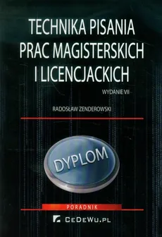 Technika pisania prac magisterskich i licencjackich - Outlet - Radosław Zenderowski
