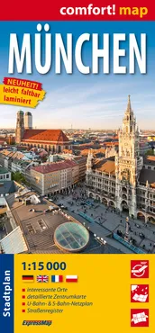 München laminowany plan miasta 1:15 000