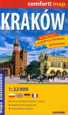 Kraków mapa kieszonkowa 1:22 000