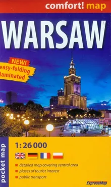 Warsaw pocket map 1:26 000