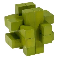 IQ-Test - Podwójny Krzyż, bambus, zielony, plastikowe pudełko