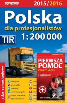Polska dla profesjonalistów atlas samochodowy 1:200 000 + Pierwsza pomoc - krok po kroku - ilustrowa - Outlet