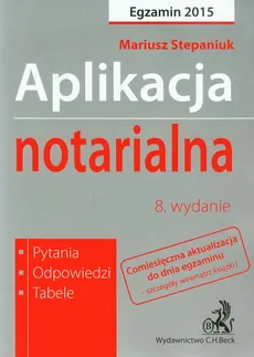 Aplikacja notarialna Egzamin 2015 - Outlet - Mariusz Stepaniuk
