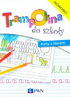 Trampolina do szkoły Karty z literami - Aneta Głuszniewska