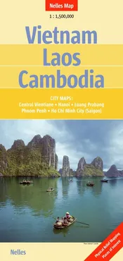 Vietnam Laos Cambodia mapa 1:1 500 000 Nelles - Outlet