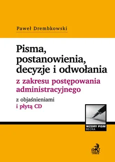Pisma postanowienia decyzje i odwołania - Outlet - Paweł Drembkowski