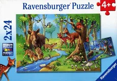 Puzzle Mieszkańcy lasu 2x24