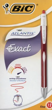 Długopis Atlantis Exact czerwony pudełko 12 sztuk