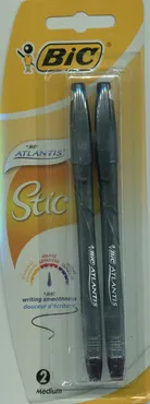 Długopis Atlantis Stic Czarny blister 2 sztuki