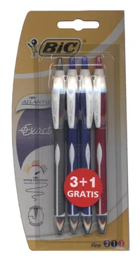 Długopis Atlantis Exact mix kolor blister 3+1