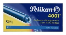 Naboje długie Pelikan 4001 GTP/5 turkusowe 5 sztuk