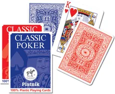 Karty do gry Piatnik 1 talia, Plastik Poker - Outlet