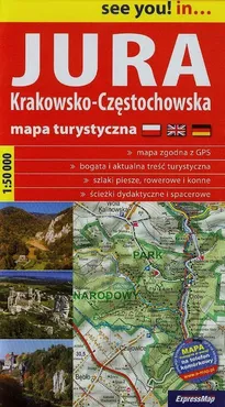 Jura Krakowsko-Częstochowska mapa turystyczna 1:50 000