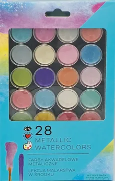 Farby akwarelowe metaliczne 28 kolorów