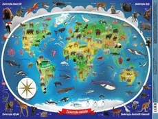 Podkładka mapa Świata zwierzątka (Mappuzzle JUNIOR)