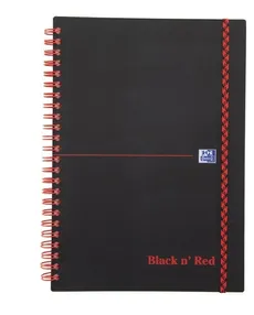 Kołozeszyt A5 Oxford w kratkę 70 kartek Black n' Red