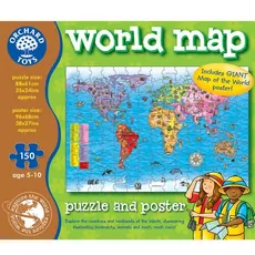 Mapa świata Puzzle i plakat 150 elementów