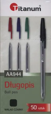 Długopis Titanum AA944 czarny 50 sztuk