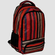 Plecak młodzieżowy czarno-czerwone pasy