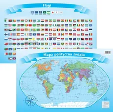 Świat Polityczny z flagami dwustronna podkładka na biurko ArtGlob