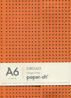 Notatnik A6 Paper-oh Circulo Orange on Grey w linie