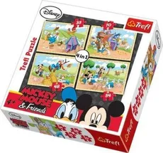 Puzzle 4w1 Myszka Miki i Przyjaciele Na farmie