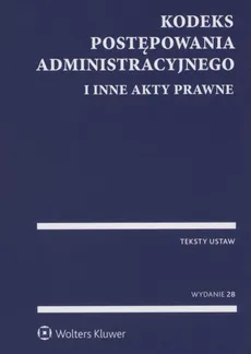 Kodeks postępowania administracyjnego i inne akty prawne - Outlet