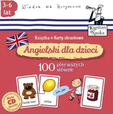 Angielski dla dzieci 100 pierwszych słów Książka + karty obrazkowe - Outlet