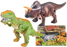 Dinozaur na baterie Tyranozaur Triceratops chodzi