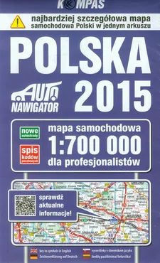 Polska 2015 Mapa samochodowa dla profesjonalistów 1:700 000