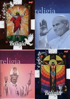 Zeszyt A5 Religia cieniowany w kratkę 60 kartek 10 sztuk mix