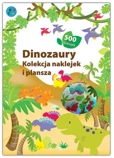 Książeczka z naklejkami Dinozaury - 500 sztuk naklejek