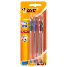 Długopis Cristal Grip mix kolorów blister 4 sztuki