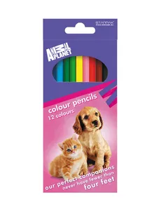 Kredki ołówkowe 12 kolorów  Animal Planet