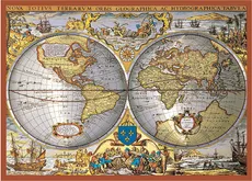 Puzzle Piatnik metalizowane Mapa świata 1000