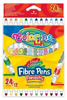 Flamastry dwukolorowe Colorino kids 12/24 kolory