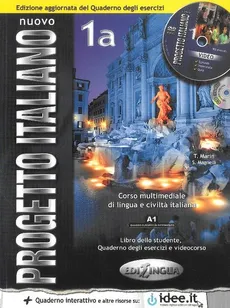 Nuovo Progetto Italiano 1A Podręcznik + ćwiczenia + płyta DVD + płyta CD - Outlet - Sandro Magnelli, Telis Marin