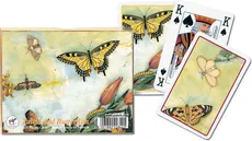Karty do gry Piatnik 2 talie, Tulipany i motyle