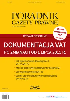 Dokumentacja VAT po zmianach od 1 lipca 2015 roku
